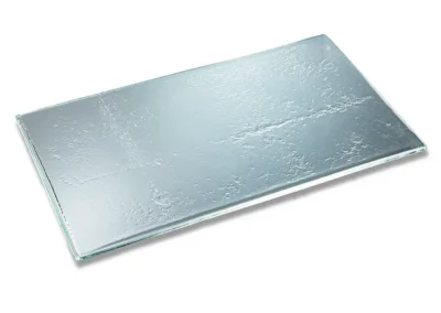 Tischplatte aus Schmelzglas mit Flachkante